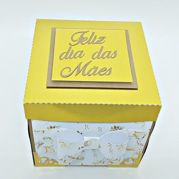 Arquivo Caixa explosão + Sacola Dia das Mães *Studio/PDF/SVG