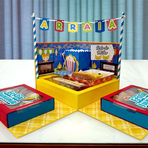 Arquivo Caixa explosão Festa Junina *Studio/PDF/SVG