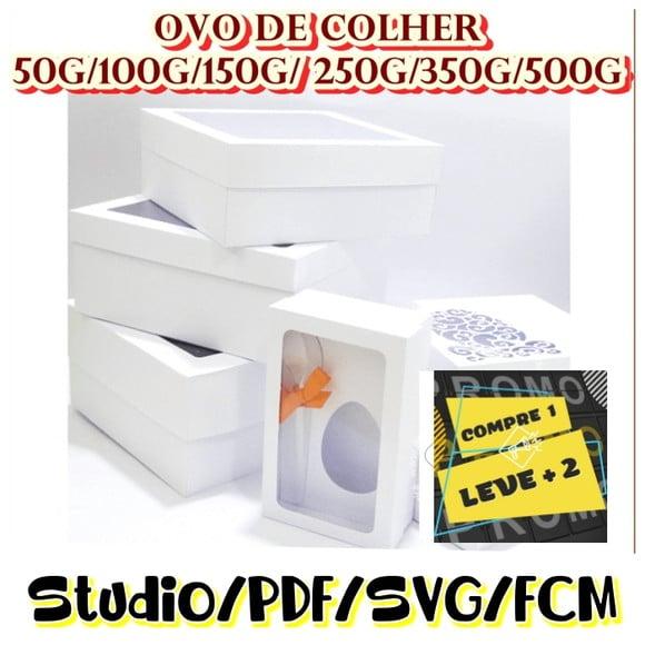 Arquivo Caixa Ovo de Colher *pague 1 e Leve 3 Dxf/pdf/svg