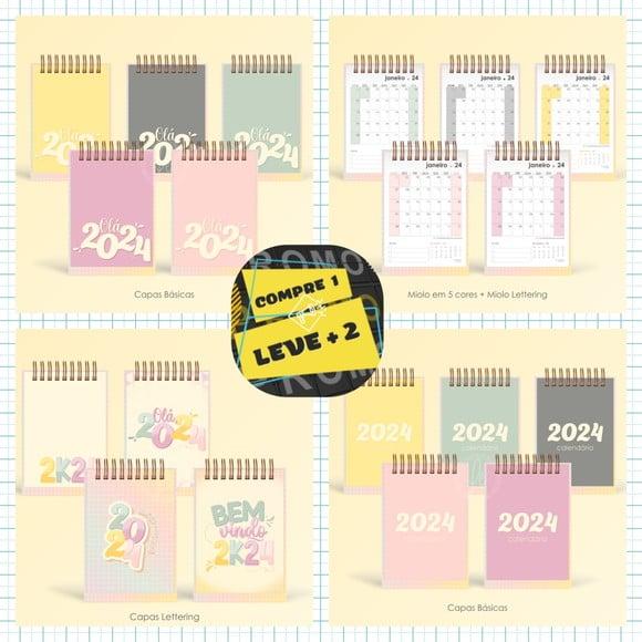 Arquivo Calendário de Mesa A6 2024 Vertical Pdf/png