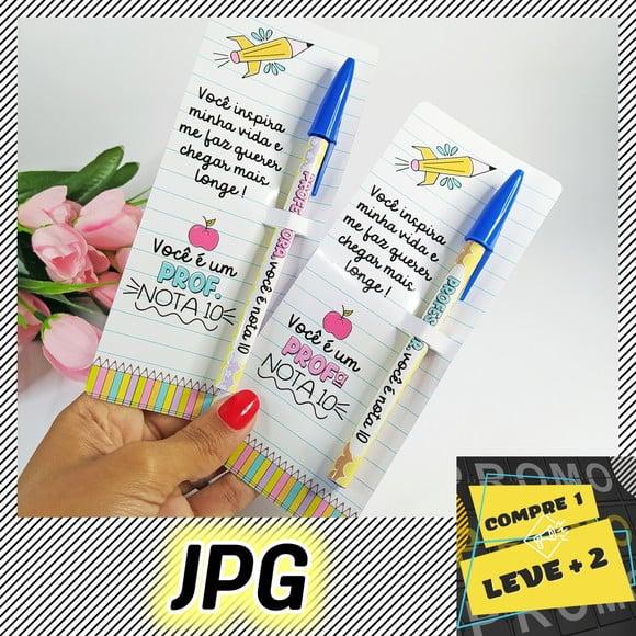 Arquivo Cartão com Caneta Personalizado Dia dos Professores