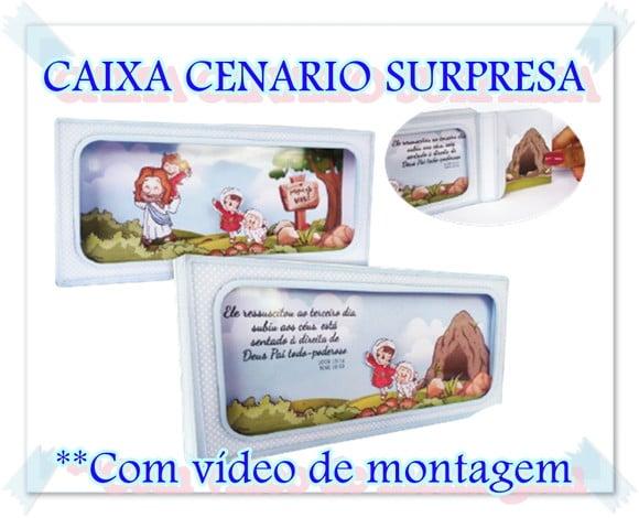 Arquivo Corte Caixa cenário Páscoa ***DXF/PDF/PNG
