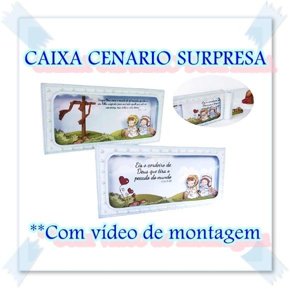 Arquivo Corte Caixa cenário Páscoa ***DXF/PDF/PNG