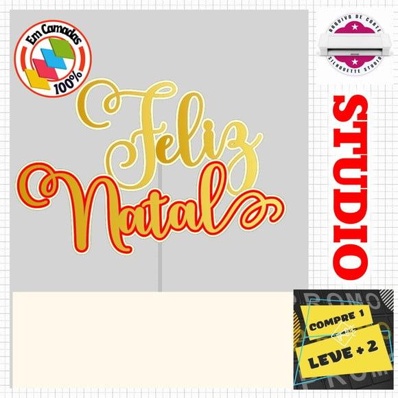 Arquivo Corte Topo de Bolo Natalino Feliz Natal