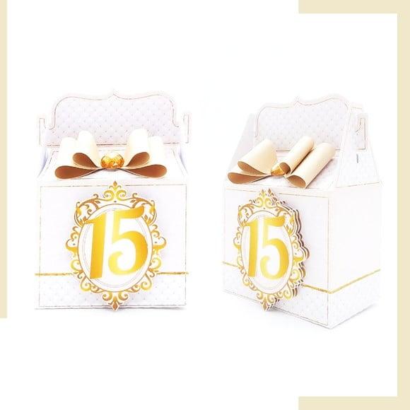 Arquivo de corte 15 Anos - Branco com Dourado *Studio/PDF