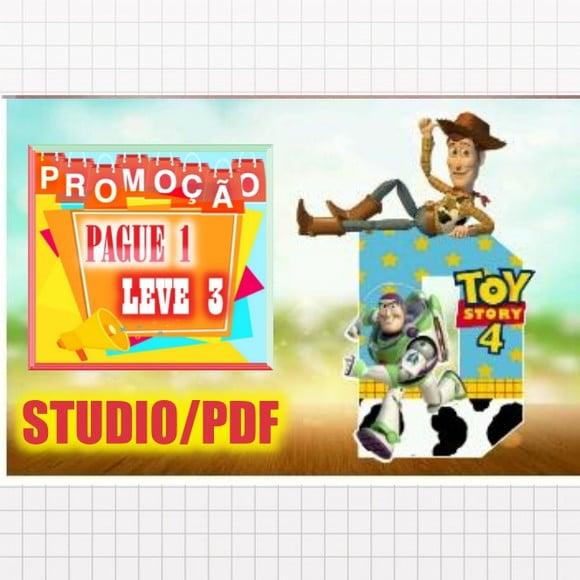 Arquivo de corte Alfabeto 3D Toy Story *Studio/PDF