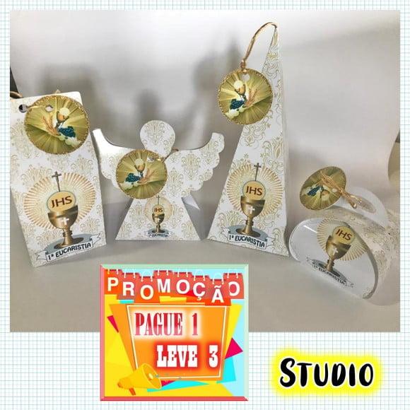 Arquivo de corte Batizado Branco com Dourado Studio