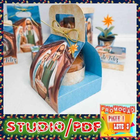 Arquivo de corte Bolsa com Alça para Mini Panetone (80g)