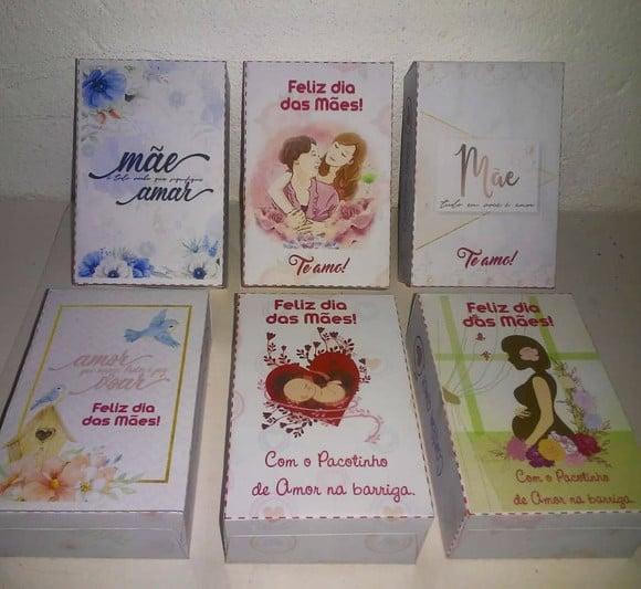 Arquivo de corte caixa 6 doces - Dia das Mães Studio