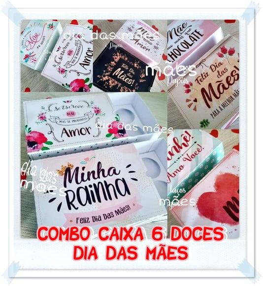 Arquivo de corte Caixa 6 doces Dia das Mães Studio