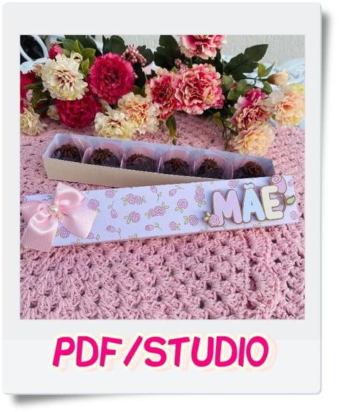 Arquivo de corte caixa 6 doces - Dia das Mães Studio/PDF