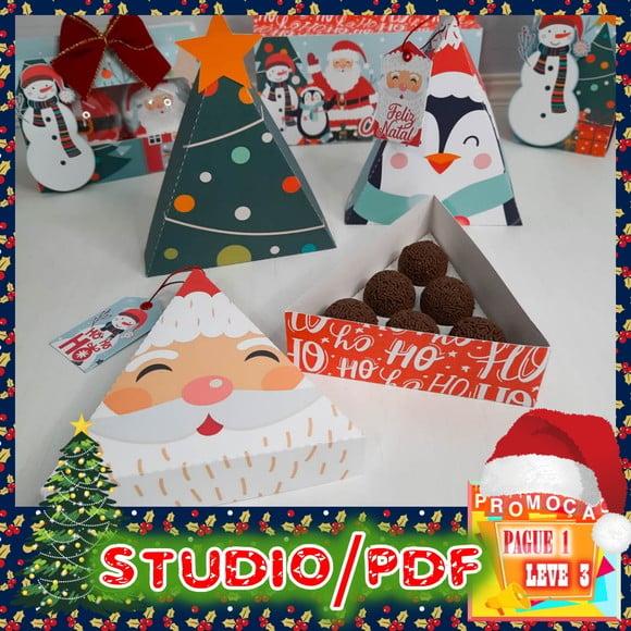 Arquivo de corte caixa árvore de Natal para 6 doces