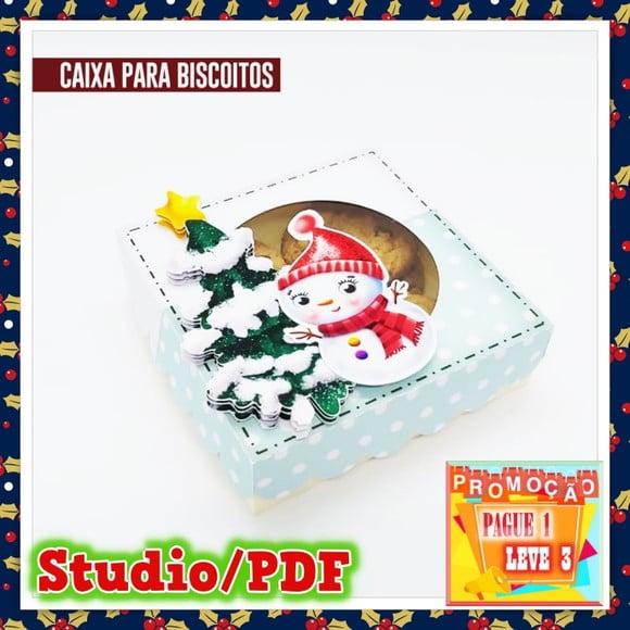 Arquivo de corte caixa Biscoito Natal