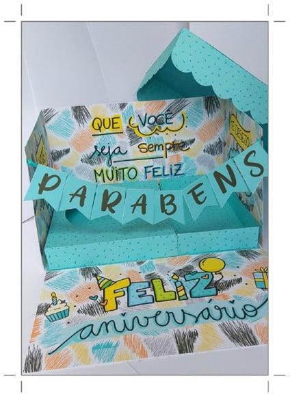 Arquivo de corte Caixa Cenário - Parabéns *STUDIO