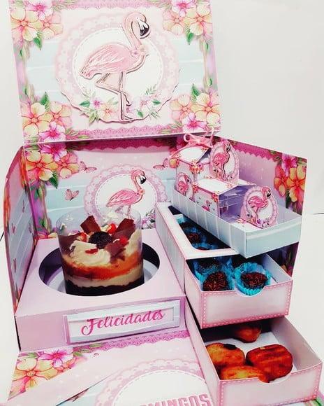 Arquivo de corte Caixa cenário Flamingo *Studio/PDF