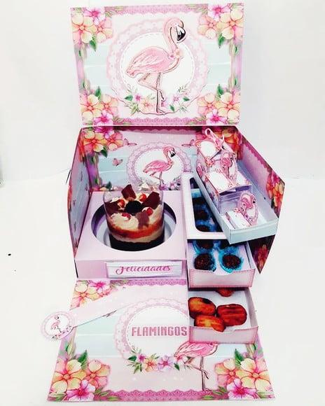 Arquivo de corte Caixa cenário Flamingo *Studio/PDF