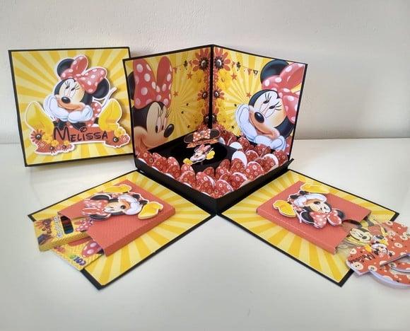Arquivo de corte Caixa cenário Minnie Vermelha *Studio