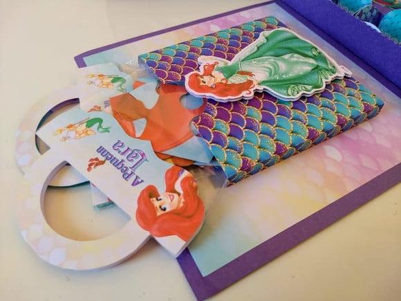 Arquivo de corte Caixa cenário Pequena Sereia *Studio/PDF