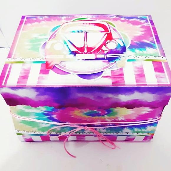 Arquivo de corte Caixa cenário Tie Dye *Studio/PDF