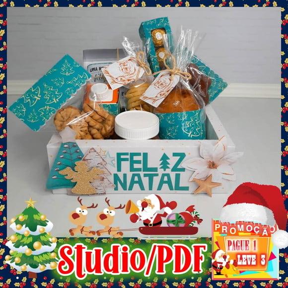 Arquivo de corte caixa Cesta Natalina *Studio/PDF*