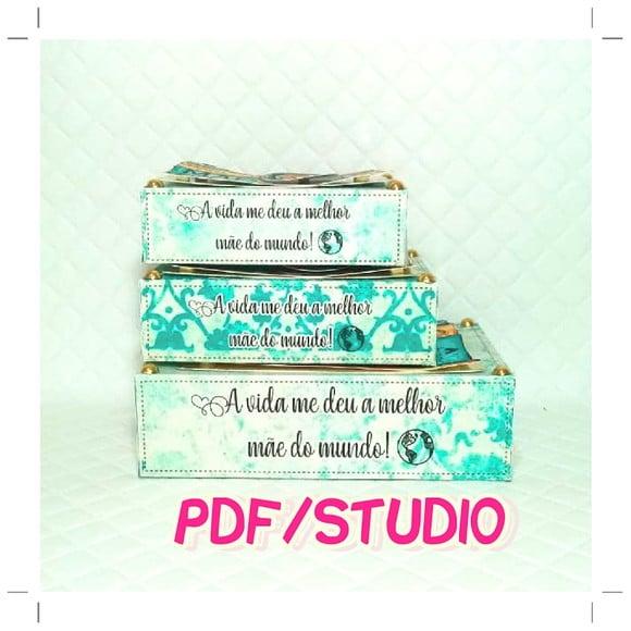 Arquivo de corte Caixa doces Dia das Mães *Studio/PDF