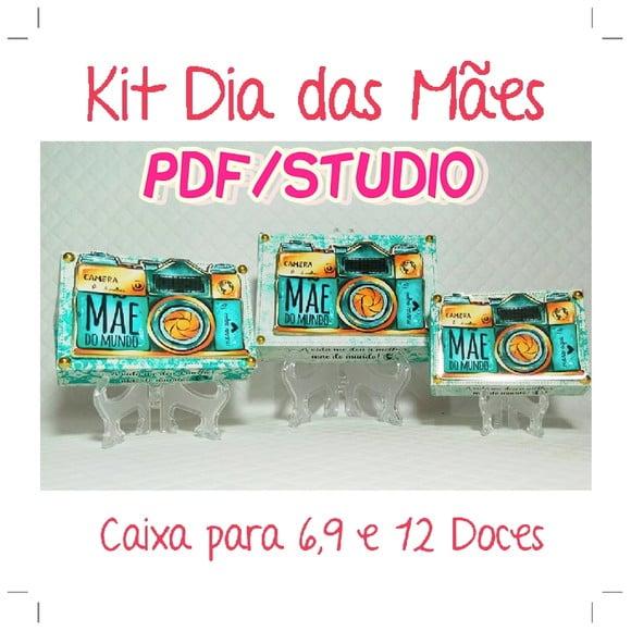 Arquivo de corte Caixa doces Dia das Mães *Studio/PDF