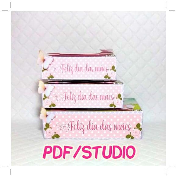 Arquivo de corte Caixa doces Dia das Mães *Studio/PDF
