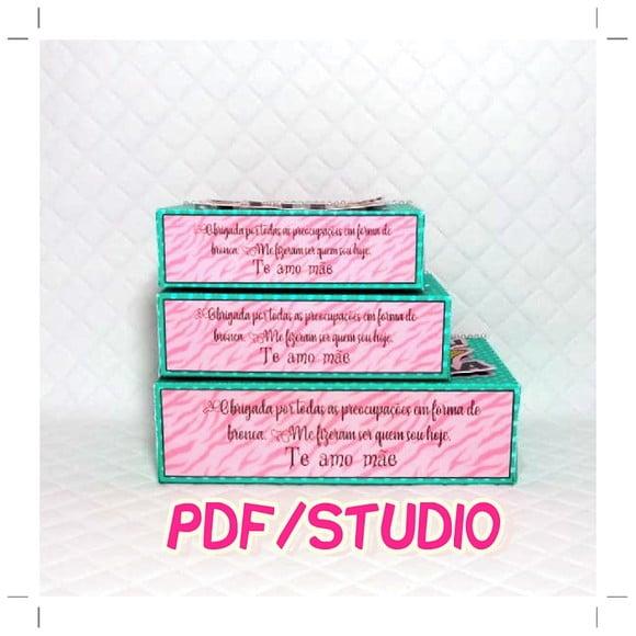 Arquivo de corte Caixa doces Dia das Mães *Studio/PDF