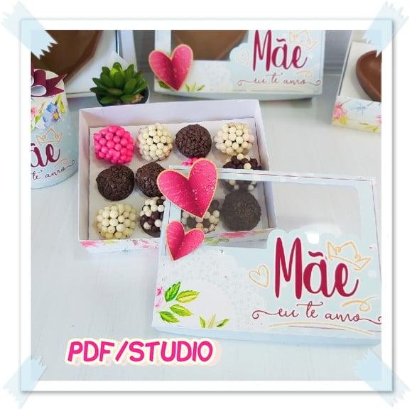 Arquivo de corte Caixa doces Dia das Mães *Studio/PDF*