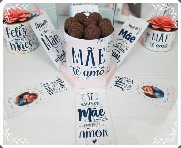 Arquivo de corte Caixa explosão Dia das Mães Studio/PDF