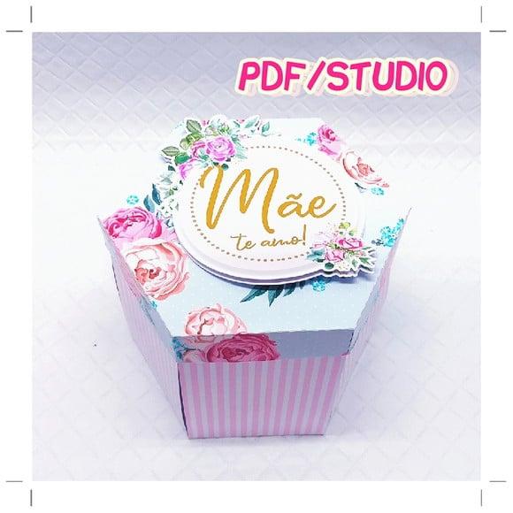 Arquivo de corte Caixa explosão Dia das Mães Studio/PDF