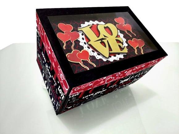 Arquivo de corte Caixa explosão Love *Studio/PDF/SVG