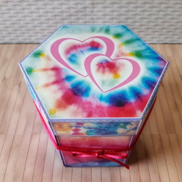 Arquivo de corte Caixa Explosão Tie Dye Studio/PDF