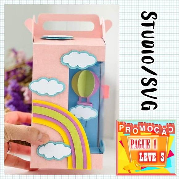 Arquivo de Corte Caixa Maleta Alta c/ Visor Balão Studio/svg