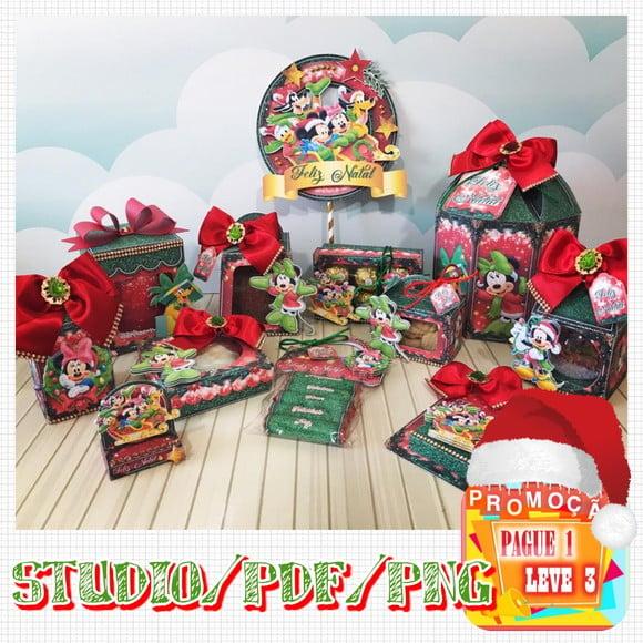 Arquivo de corte Caixa Natal Mickey e Minnie