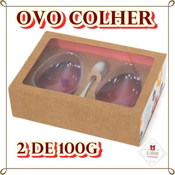 Arquivo de corte caixa Ovo de colher 100g SVG/PDF/DXF