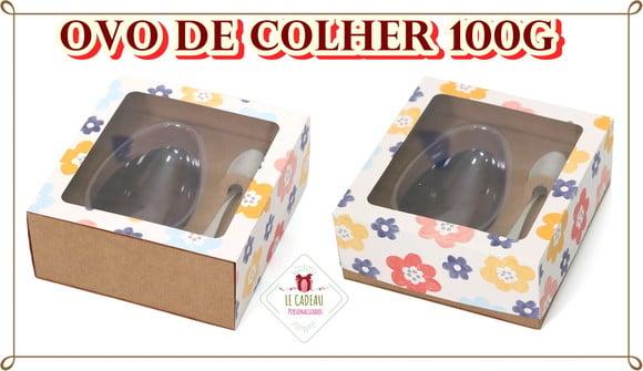 Arquivo de corte caixa Ovo de colher 100g SVG/PDF/DXF