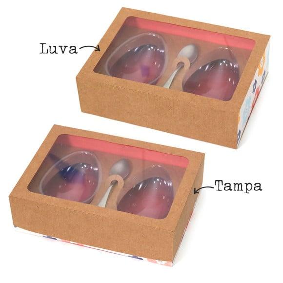 Arquivo de corte caixa Ovo de colher 100g SVG/PDF/DXF