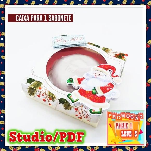 Arquivo de corte caixa para 1 sabonete Natal