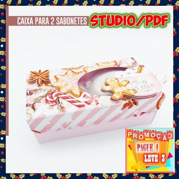 Arquivo de corte caixa para 2 sabonetes Natal