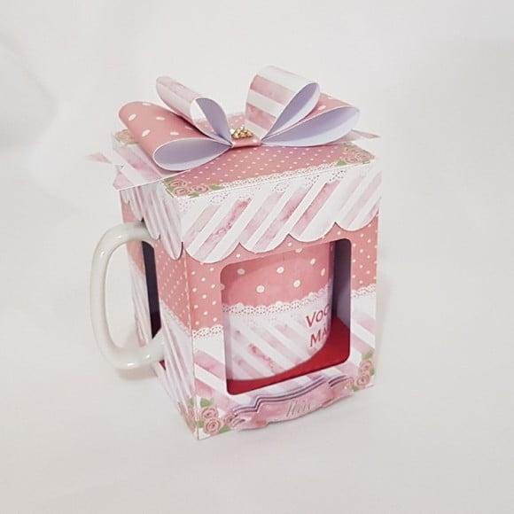 Arquivo de corte Caixa para Caneca - Dia das Mães Studio/PDF