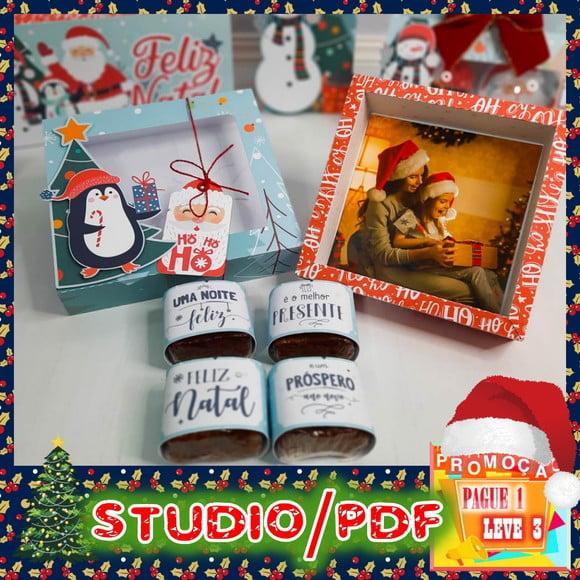 Arquivo de corte Caixa para Brownie e Foto Natal