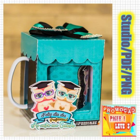 Arquivo de corte Caixa para Caneca Dia dos Professores