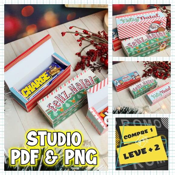 Arquivo de Corte Caixa para Chocolate Natal