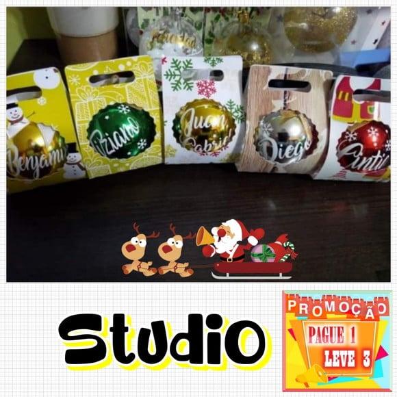 Arquivo de Corte Caixa para Esfera ou Bola Natal *studio