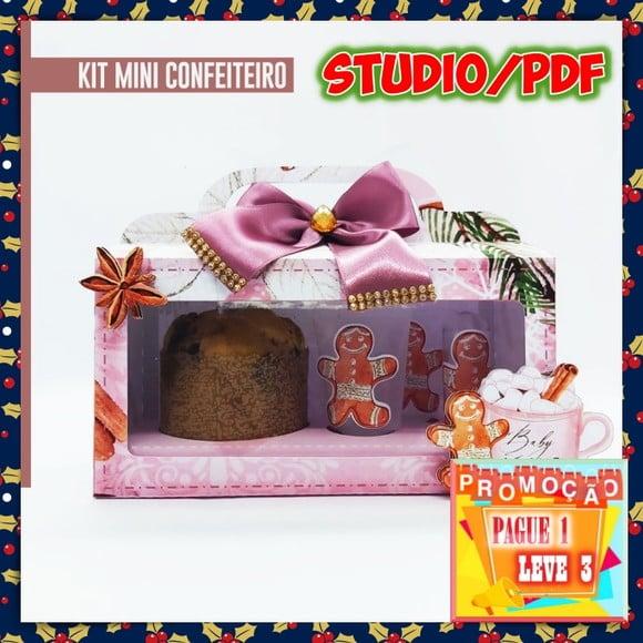 Arquivo de corte caixa para Kit Confeiteiro - Natal