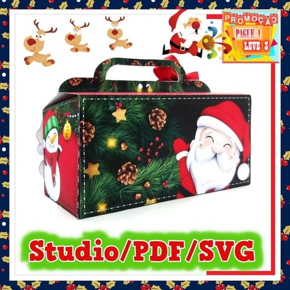 Arquivo de corte caixa para Mini Panetone e esfera Natal