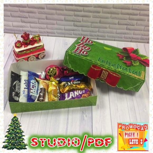 Arquivo de corte caixa para Presente Natal