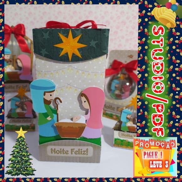 Arquivo de corte caixa para sabonetes Natal