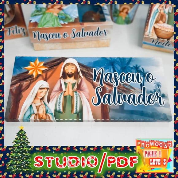 Arquivo de corte Caixa porta barra de Chocolate Natal
